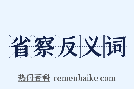 省察反义词是什么意思的图片